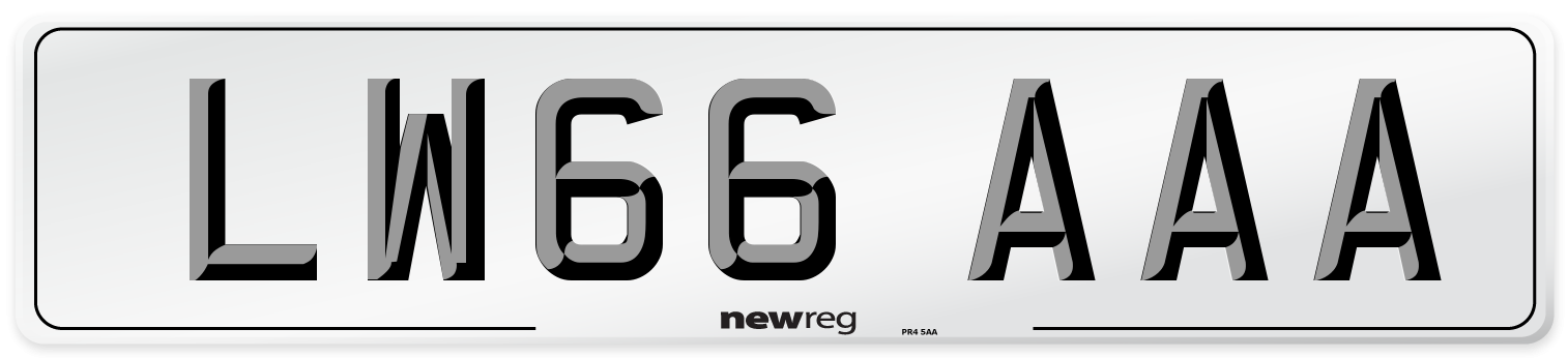 LW66 AAA Number Plate from New Reg